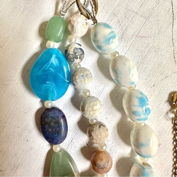 Multi strand beaded natural stones necklace - Picture 4 of 11